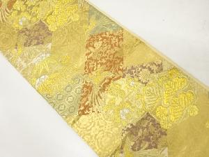 鳳凰に笠松・花唐草模様織り出し袋帯